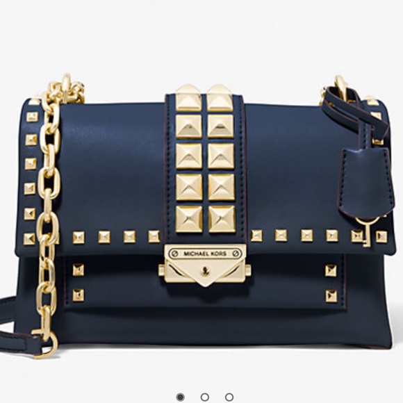 Michael Kors Cece Medium Studded Faux Leather Shoulder Bag - Picture 2 of 14